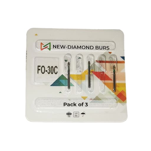 NewDiamond Flame Ogival FG Diamond Bur FO-30C (Pack Of 3)