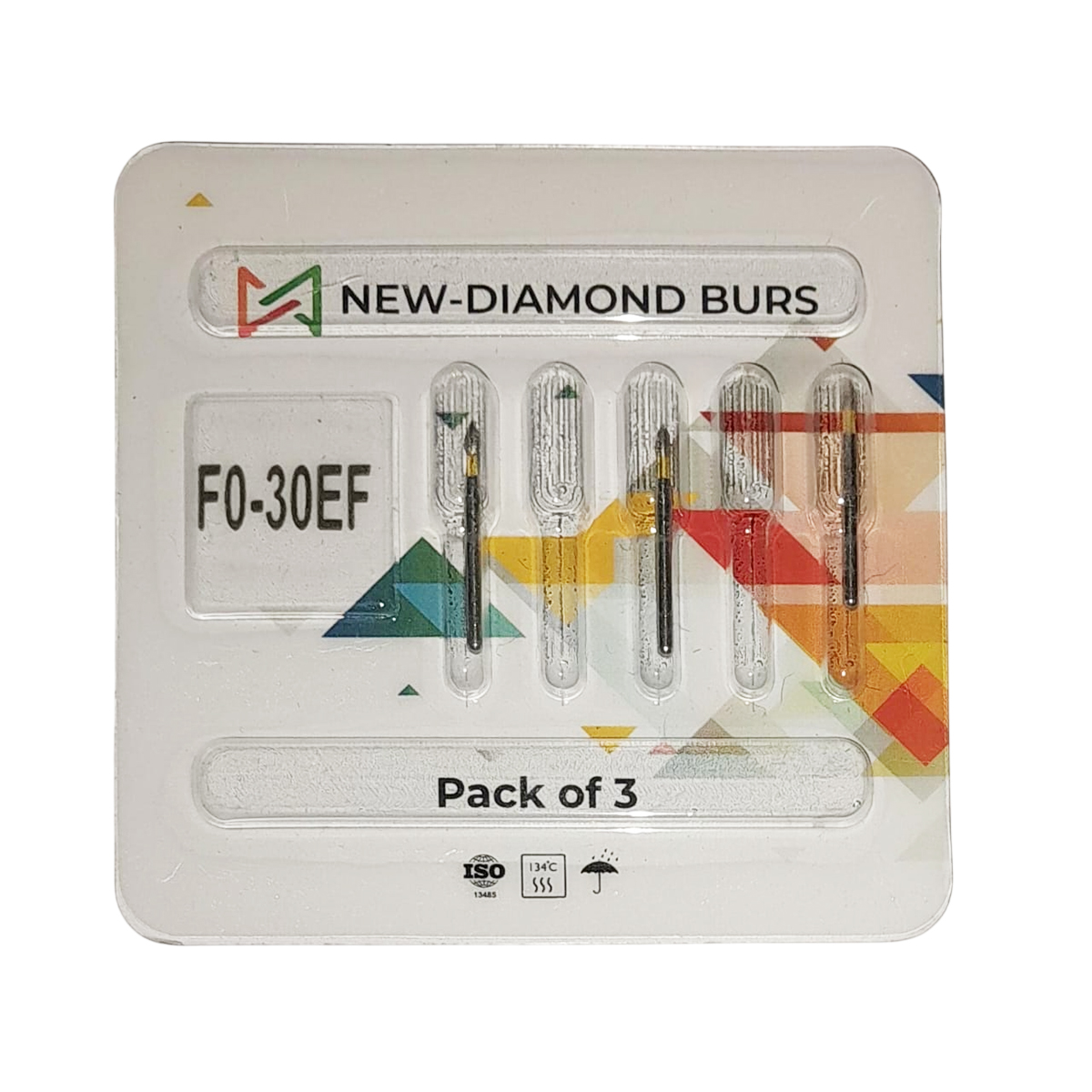 NewDiamond Flame Ogival FG Diamond Bur FO-30EF (Pack Of 3)