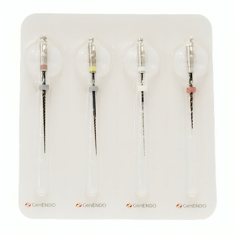 Coltene GenEndo NiTi Rotary Files Assorted - 25mm (Pack of 4) (GE425ASST)