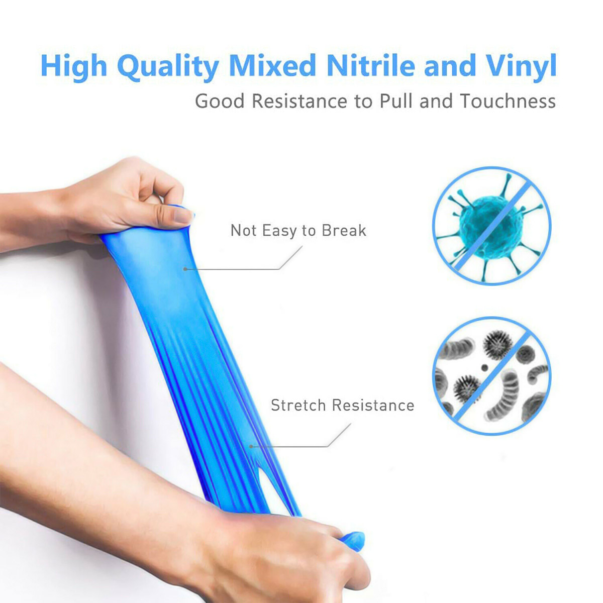 Waldent Nitrile Examination Gloves Blue (Pack of 80 Pcs)