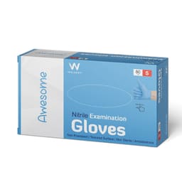 Waldent Nitrile Examination Gloves Blue - Small (Pack of 80 Pcs)