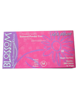 Blossom Lila Nitrile Exam Gloves - Medium