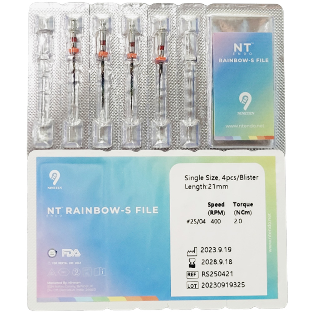NT Rainbow S Refills NiTi Rotary Files - 4%/21mm 25