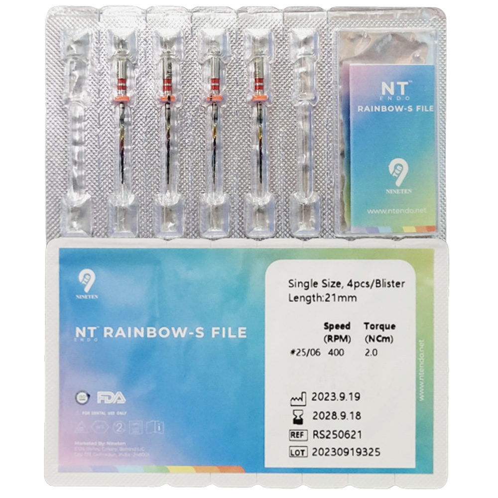 NT Rainbow S NiTi Rotary Files