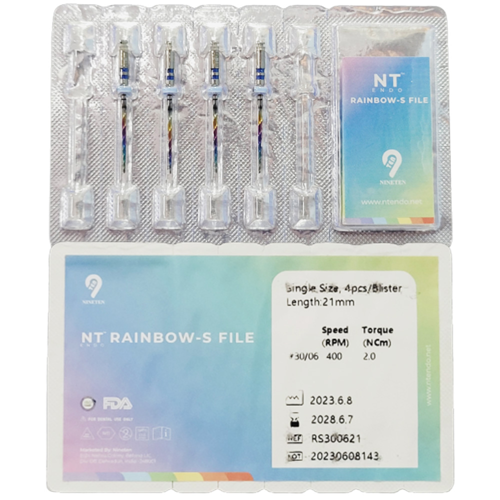 NT Rainbow S NiTi Rotary Files