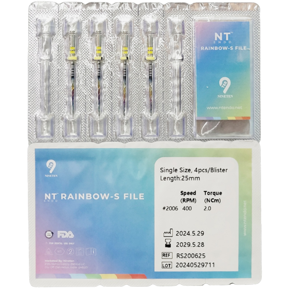 NT Rainbow S NiTi Rotary Files