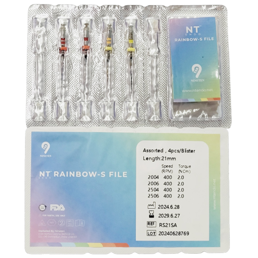 NT Rainbow S NiTi Rotary Files