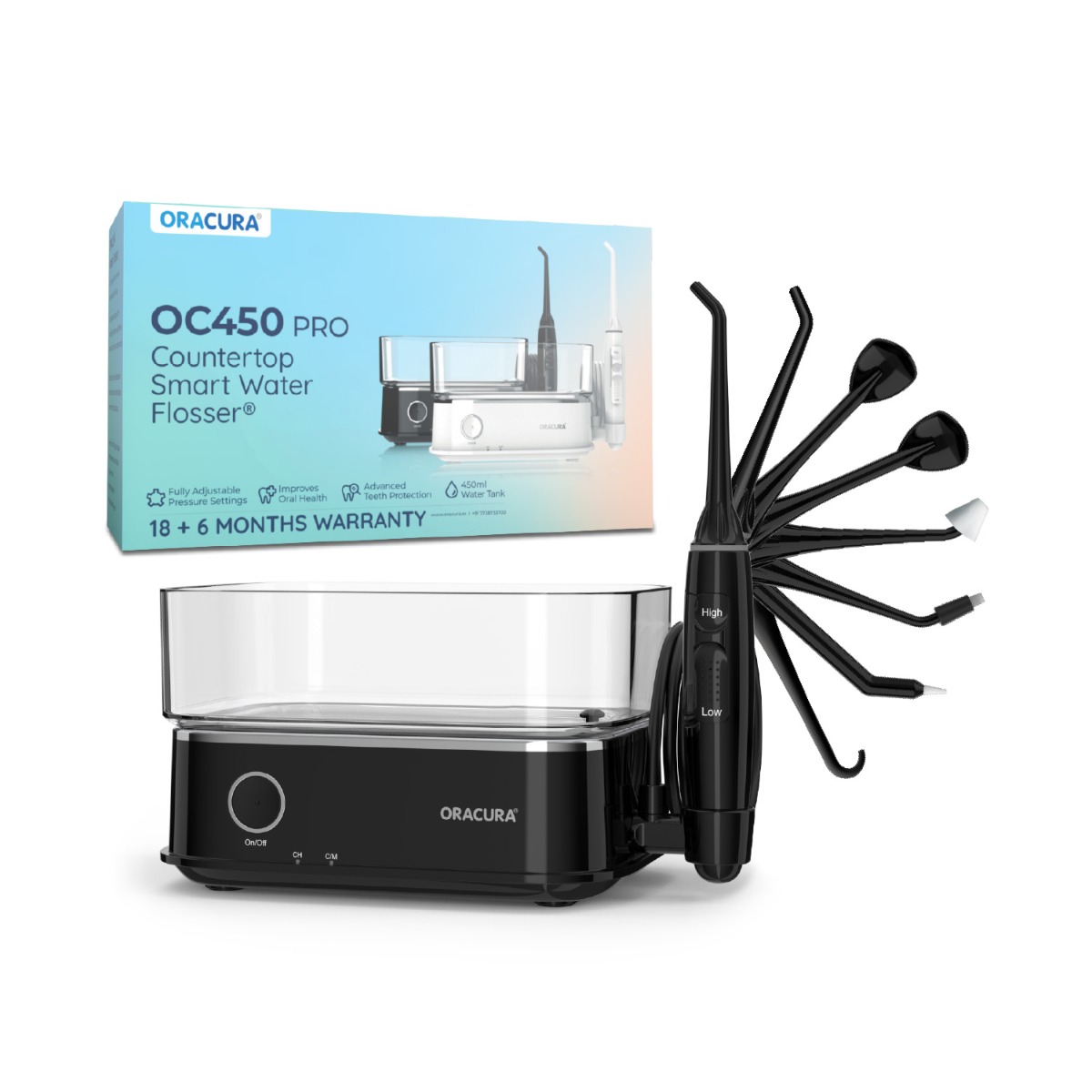 Oracura OC450 Dental PRO Countertop Smart Water Flosser