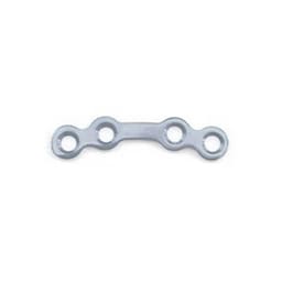 SK Surgicals SS Mini Bone Plates Orbital With Gap - 1.5mm (4 Holes) 105.410S (Pack of 2 )