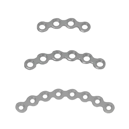 SK Surgicals SS Mini Bone Plates Orbital Continuous - 2mm (Pack of 2)