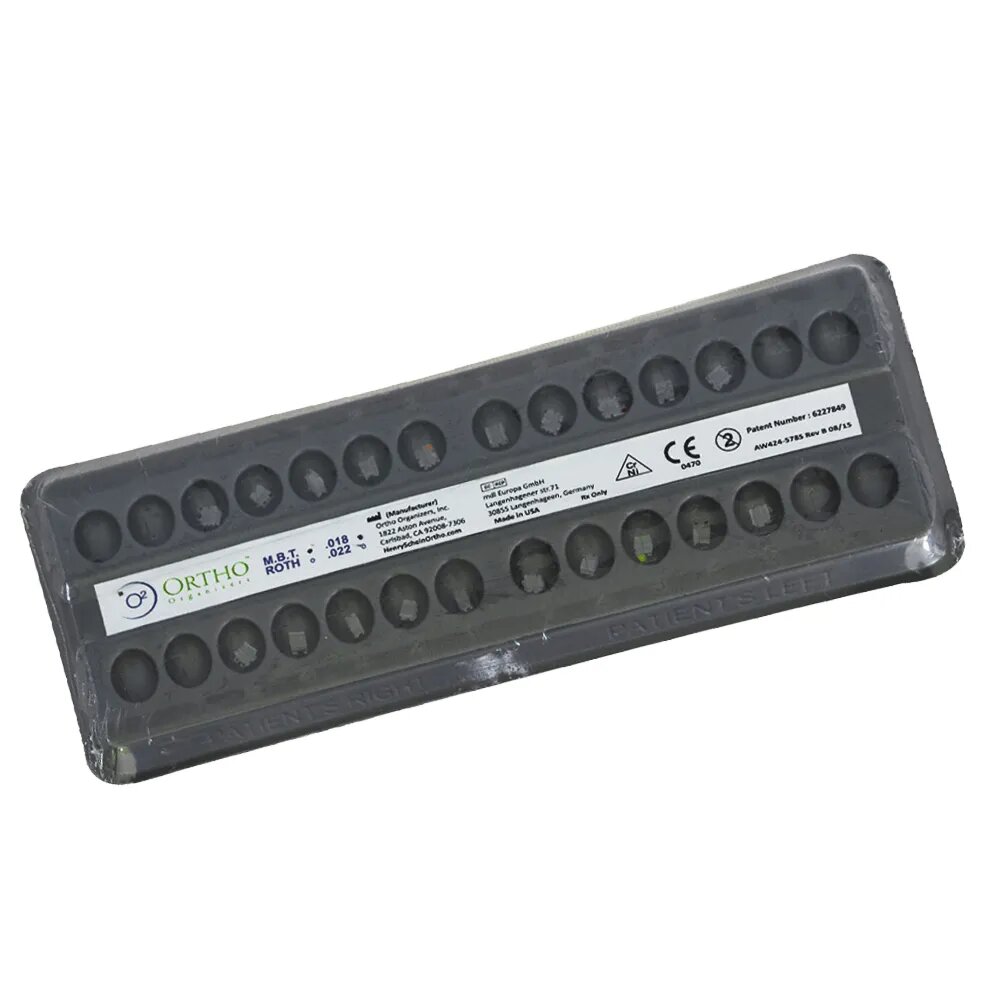 Ortho Organizer Ceramic Bracket Kit -5x5 MBT .018