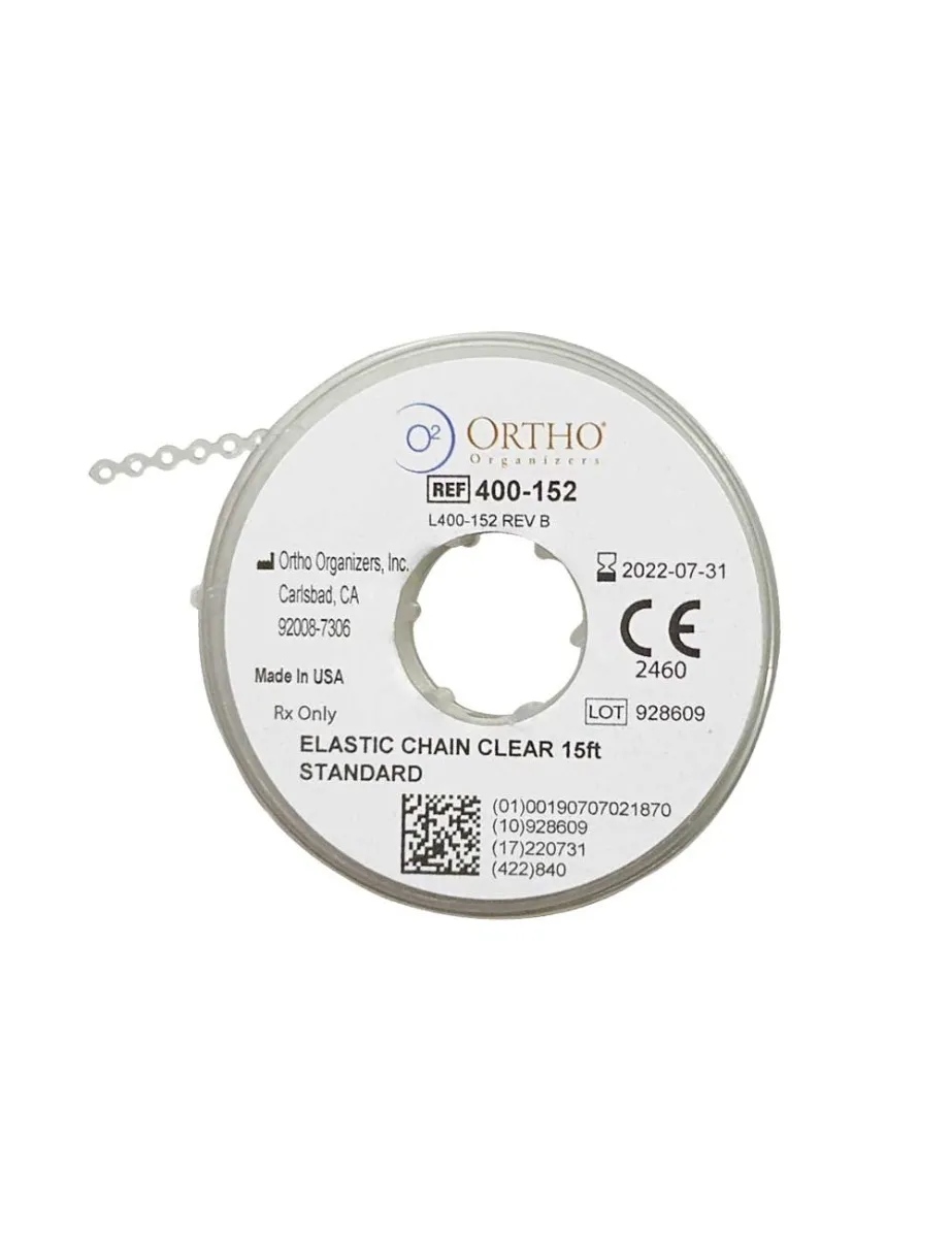 Ortho Organizers Elastic Chain - Clear - Short