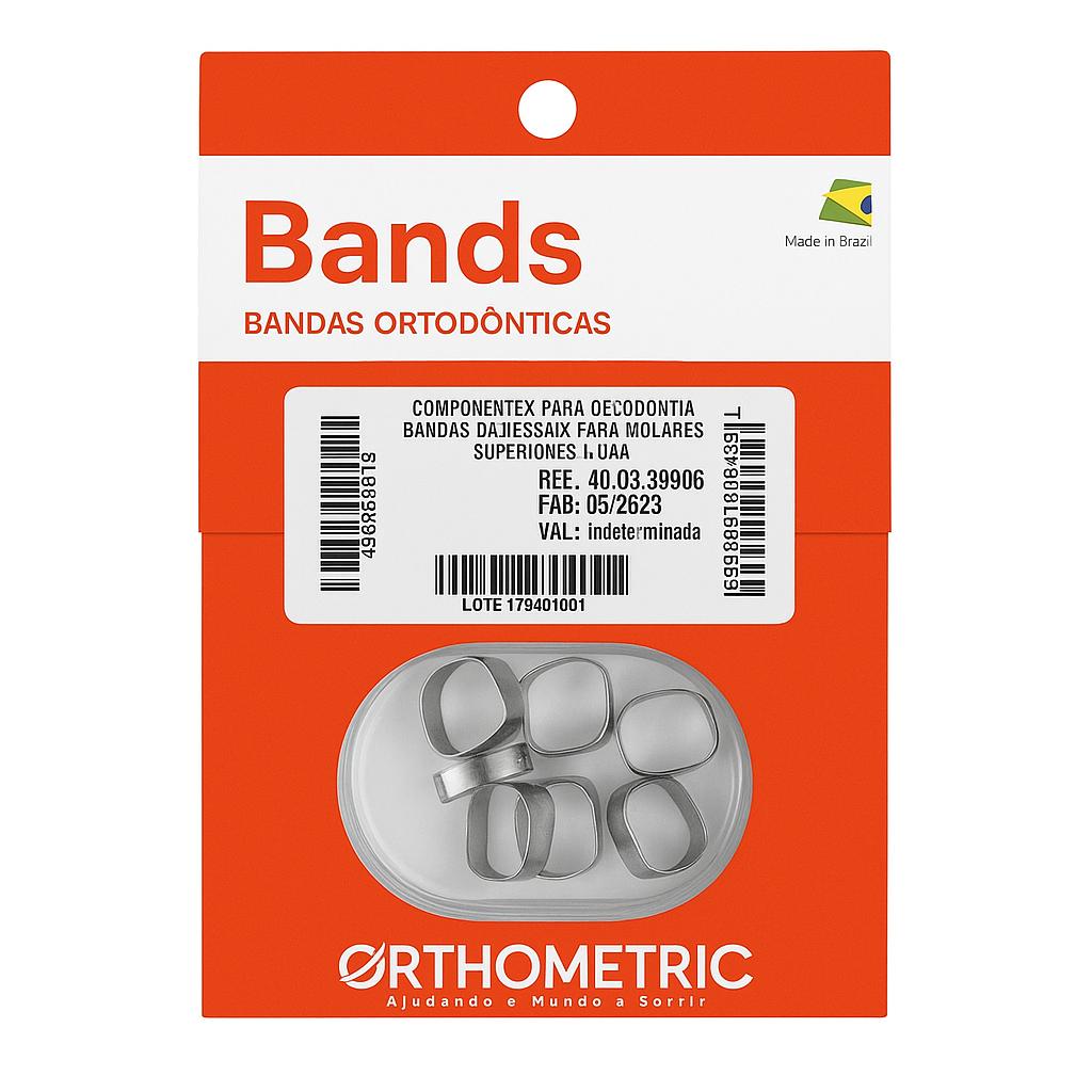 OrthoMetric Plain Ortho Bands Upper (Pack of 10)