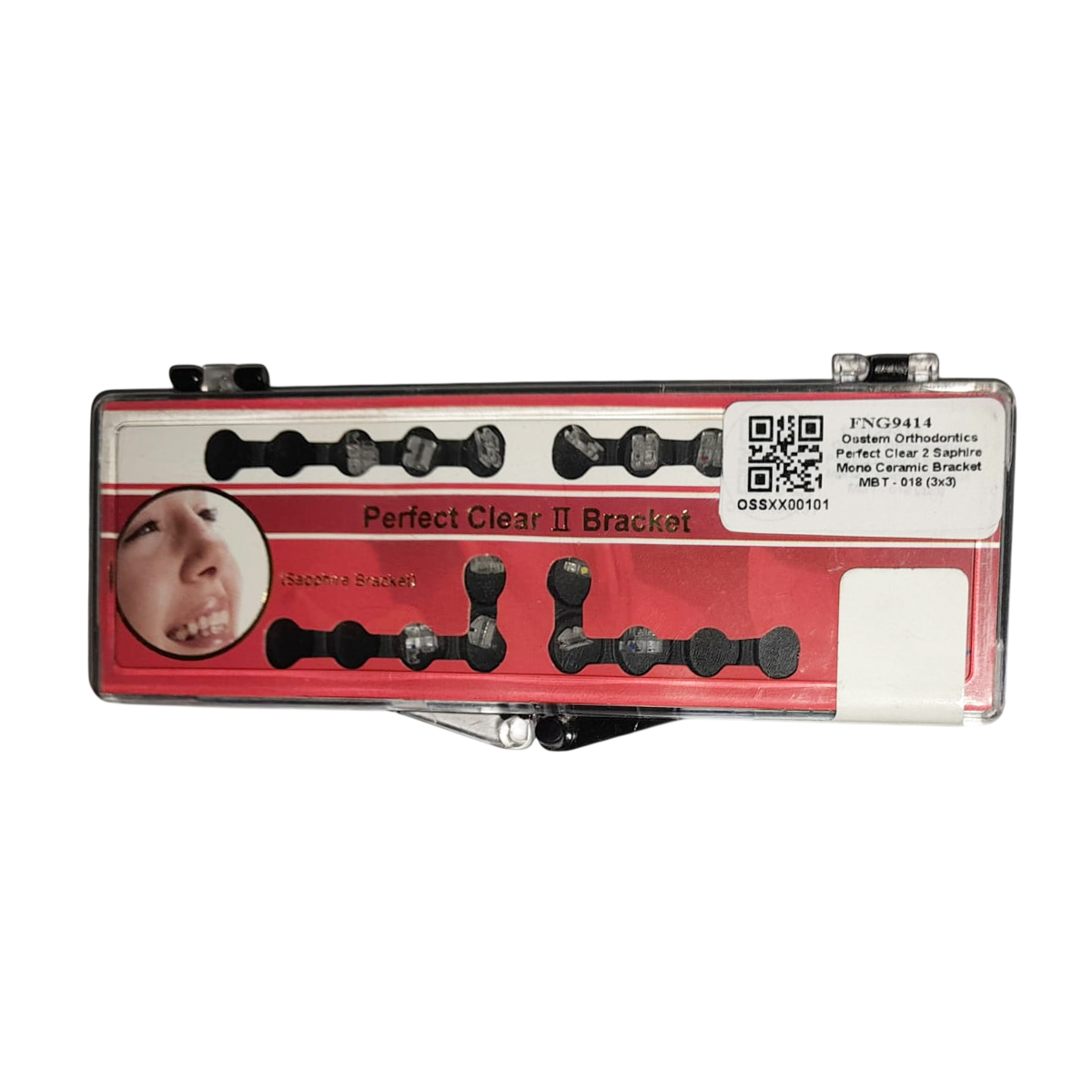 Osstem Orthodontics Perfect Clear 2 Saphire Mono Ceramic Bracket MBT - 018 (3x3)