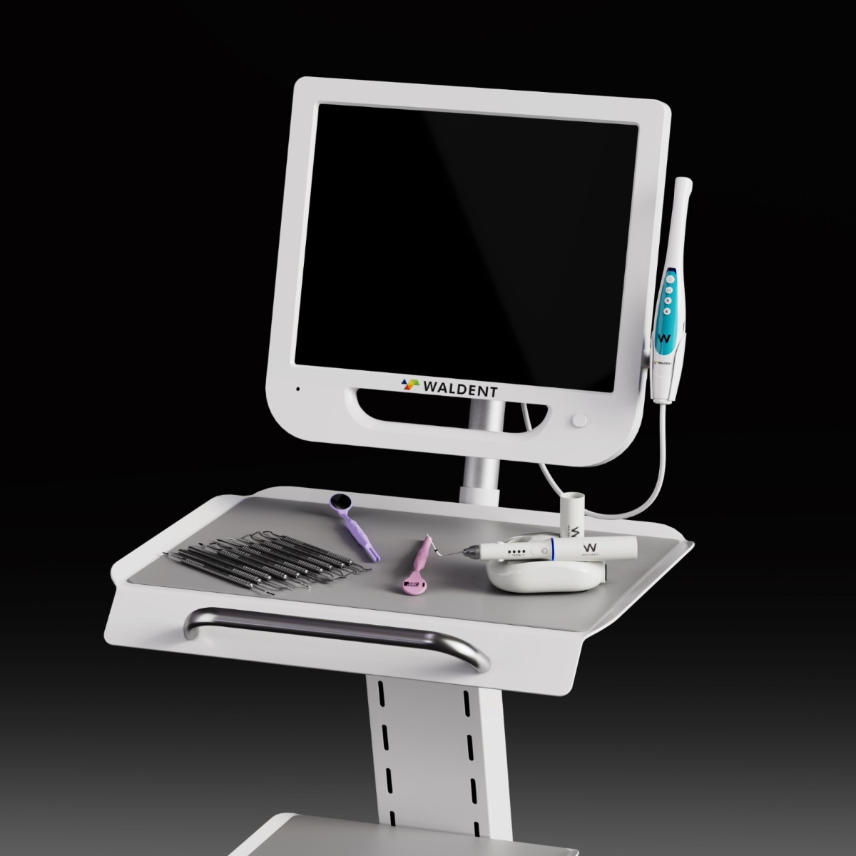 Waldent Heavy-Duty Dental Utility Trolley For Intraoral Camera