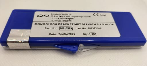OSL Monoblock Metal Orthodontic Bracket Kit - MBT 0.022