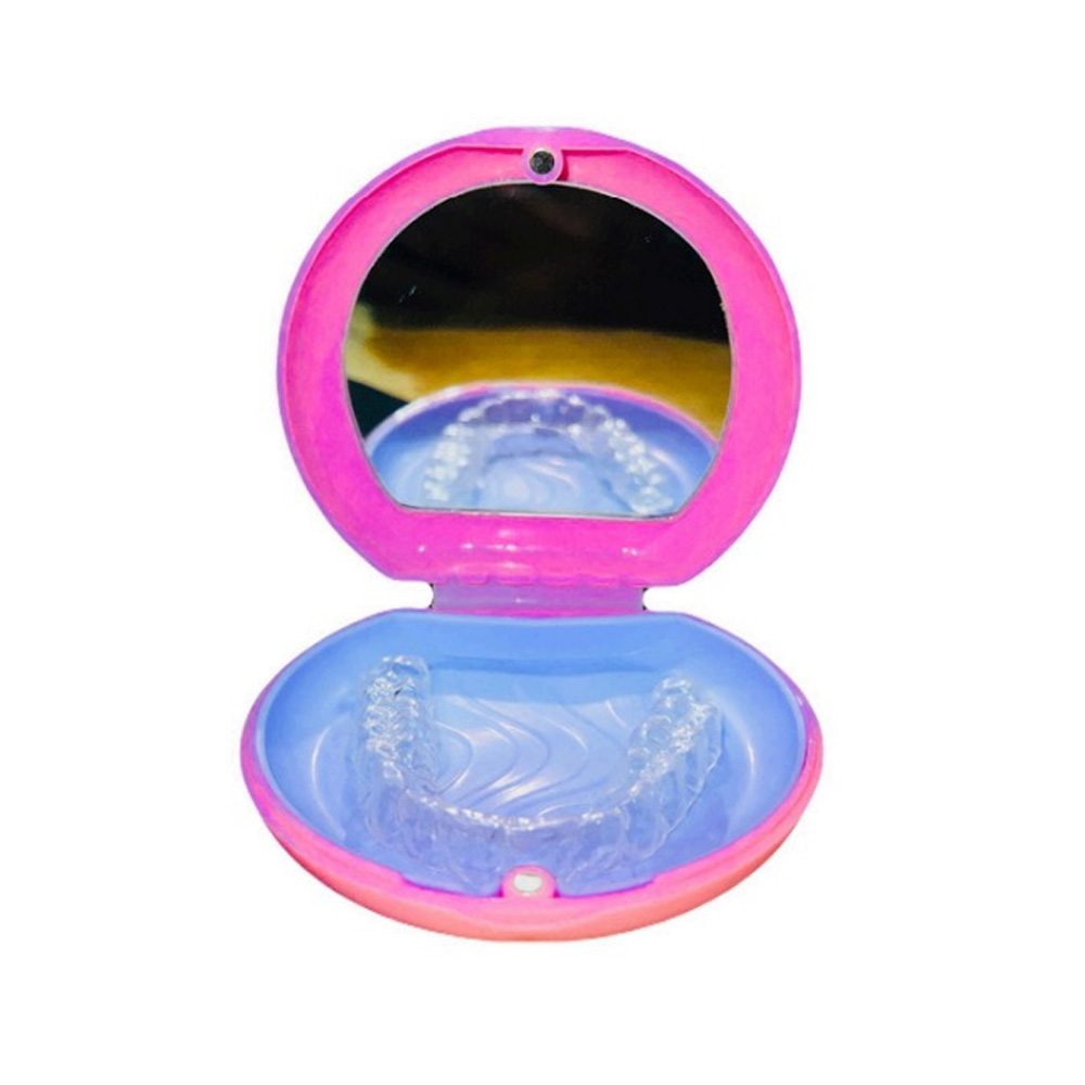 Snow White Aligner Case With Mirror & Removable Base