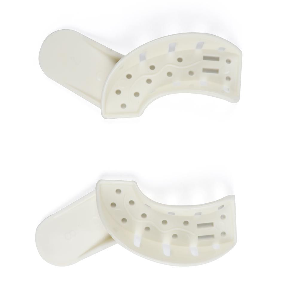 ET Dental Plastic Impression Tray Pack Of 2 Size Half Partial UL/LR No. 8 And UR/LL No. 7