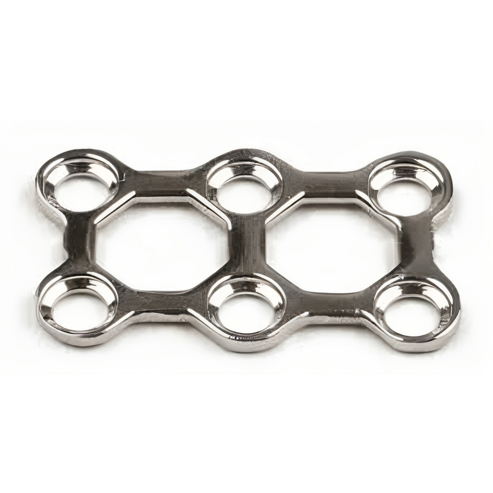 SK Surgicals SS Mini Bone 3D Plates - 2mm (6 Holes) 300.600S