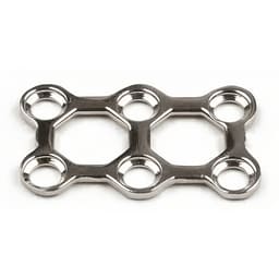 SK Surgicals SS Mini Bone 3D Plates - 2mm (6 Holes) 300.600S (Pack of 2 )