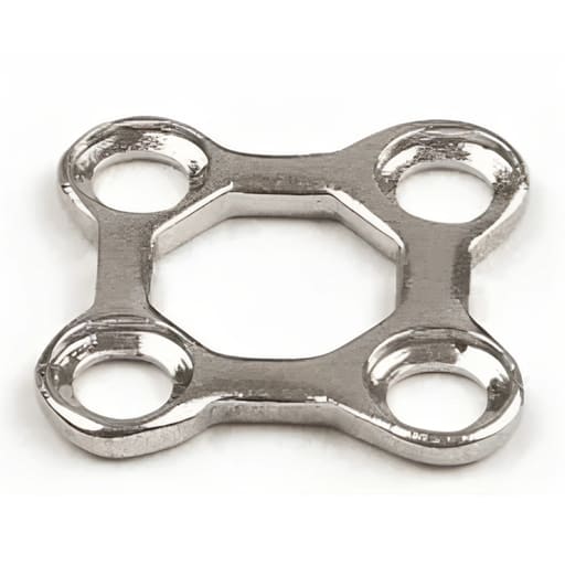 SK Surgicals SS Mini Bone 3D Plates - 2mm (4 Holes) 300.400S (Pack of 2 )