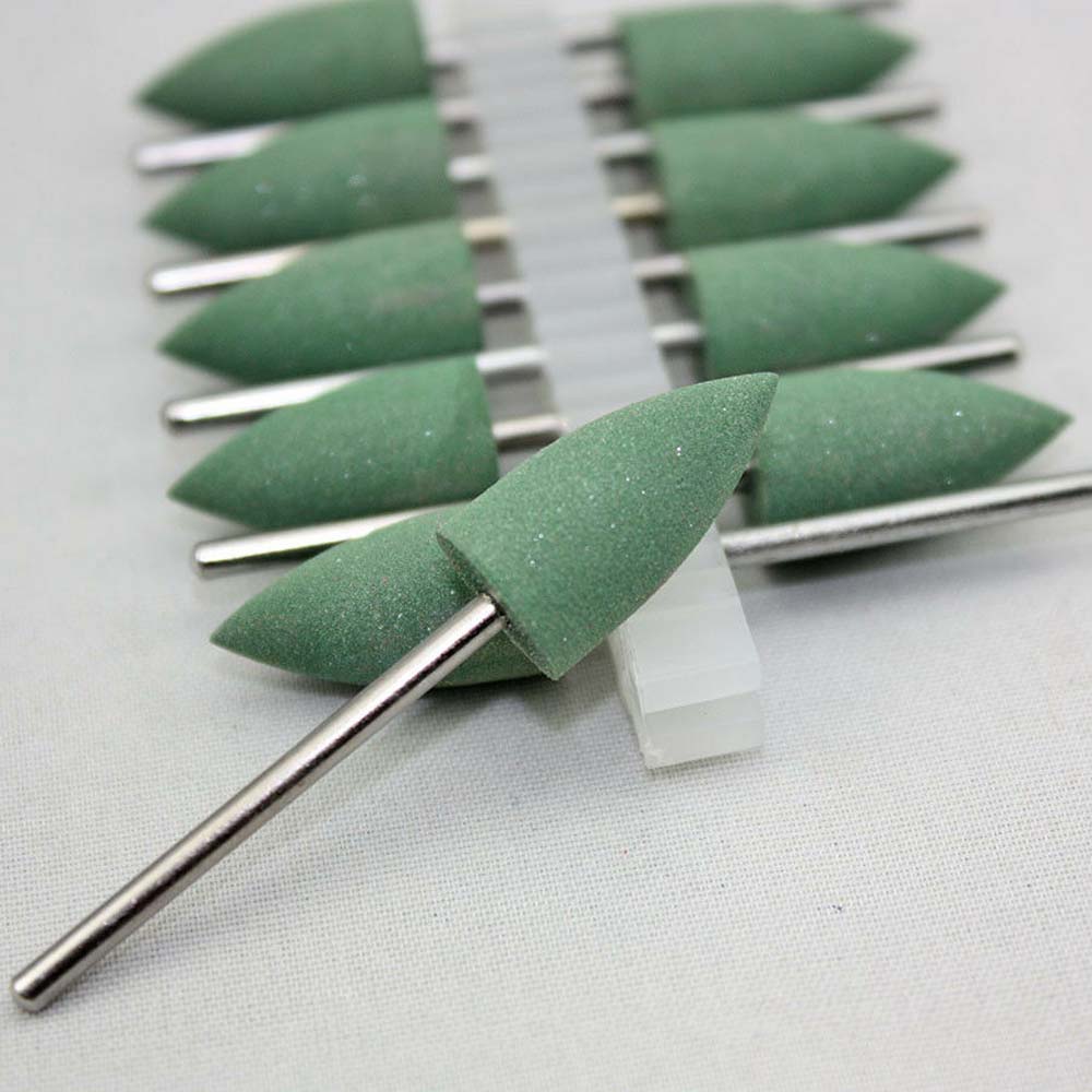 ET Dental Acrylic Polishers Point Slim Dark Green - Medium  APSL-04 (Pack of 1)