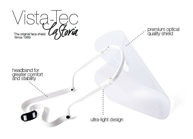 Polydentia Vista-Tec Protective Face Shields With Frame