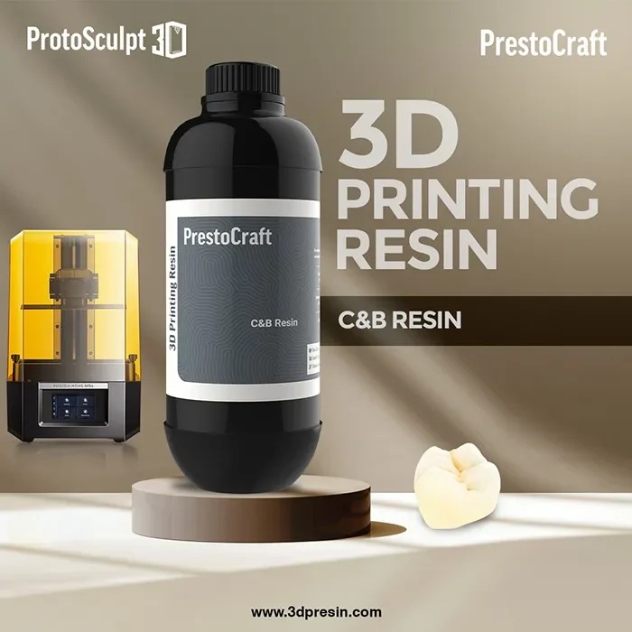 PrestoCraft 3D Printing Crown & Bridge Resin - 500 Gm