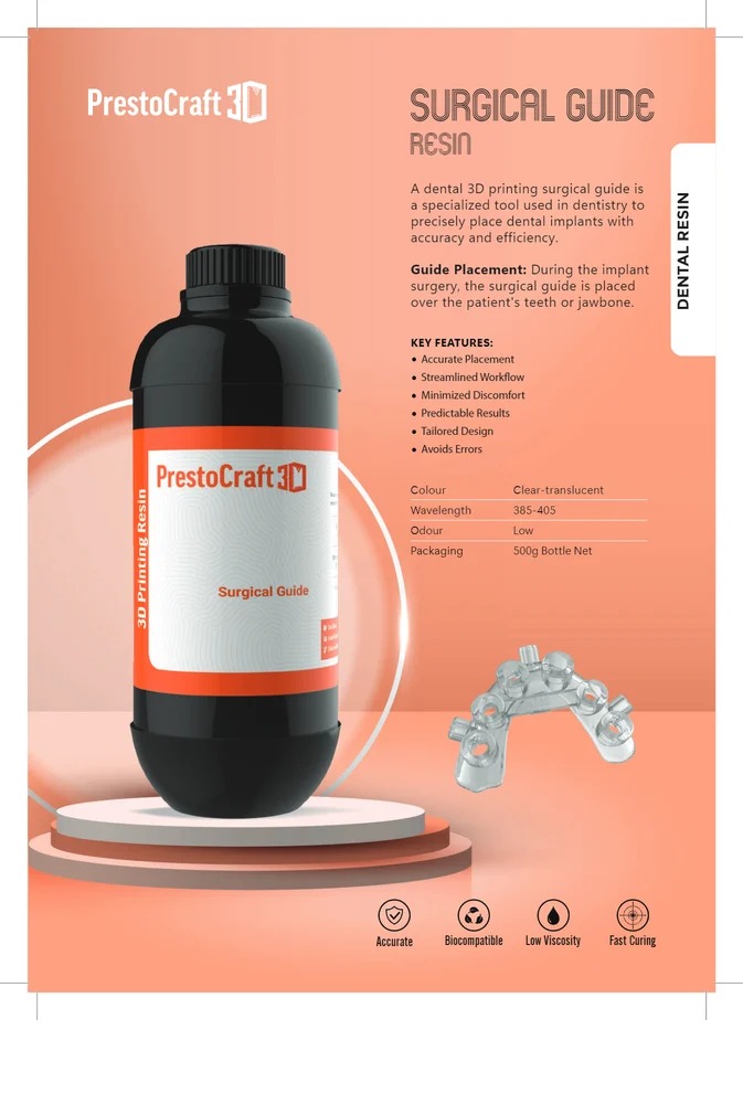 PrestoCraft 3D Printing Surgical Guide Resin - 500 Gm