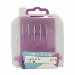 Prima Dental Carbide FG Airotor Burs Taper Fissure 701 (Pack of 5 Burs)