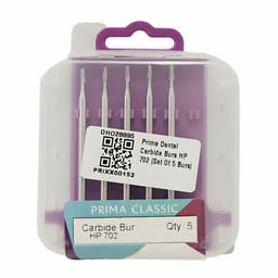 Prima Dental Carbide Straight Handpiece Burs 702 (Pack of 5 Burs)
