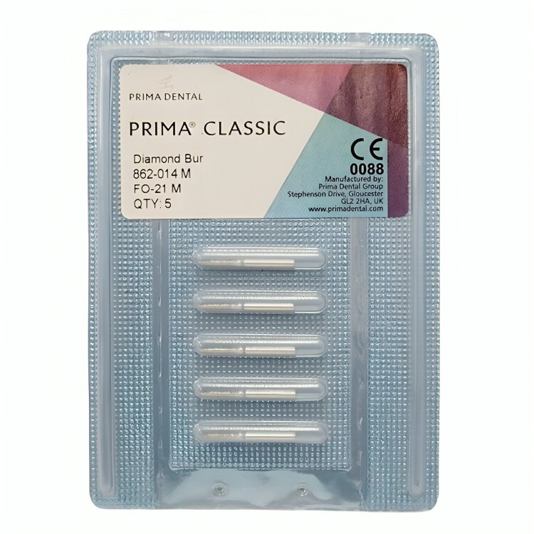 Prima Dental Flame Bur FG (Pack Of 5 Burs)-862-014