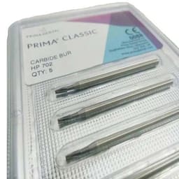 Prima Dental Carbide Straight Handpiece Taper Fissure Burs (Set Of 5 Burs) - 7