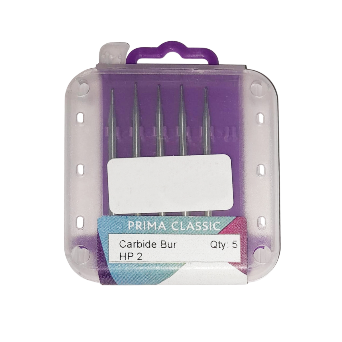 Prima Dental Round Bur Straight Handpiece Carbide Bur #2 (Set of 5)