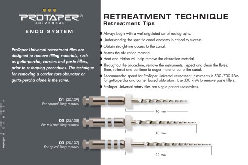 Dentsply Protaper Universal Retreatment Rotary Files