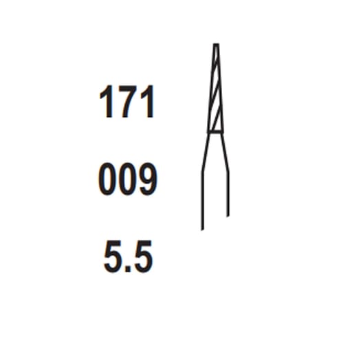 Pivo Taper Fissure Flat End Plain Cut Carbide Contra-angle Bur - RA-169 (Pack Of 5)