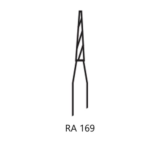 Pivo Taper Fissure Flat End Plain Cut Carbide Contra-angle Bur - RA-169 (Pack Of 5)