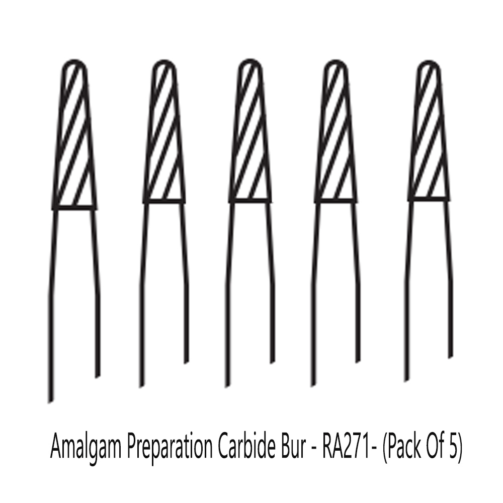 Pivo Amalgam Preparation Carbide Contra-angle Burs - RA (Pack Of 5)