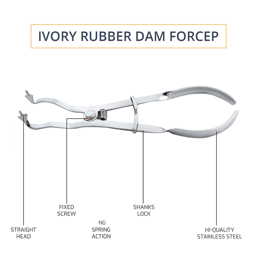 GDC Rubber Dam Forcep - Ivory (17cm) (Rdf)
