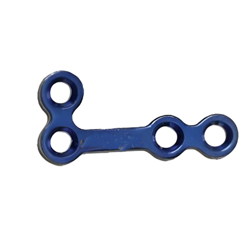 SK Surgicals Titanium Mini Bone Plates L Shape 90° With Gap - Right 2mm (4 Holes) 200.420TR