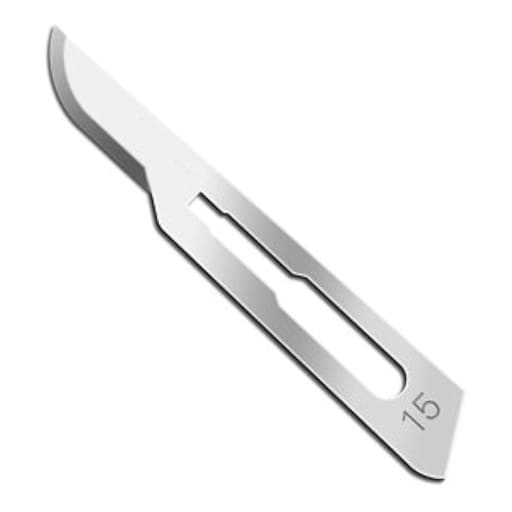 RMC Sterile BP Surgical Blade Size #15 (Pack of 100)