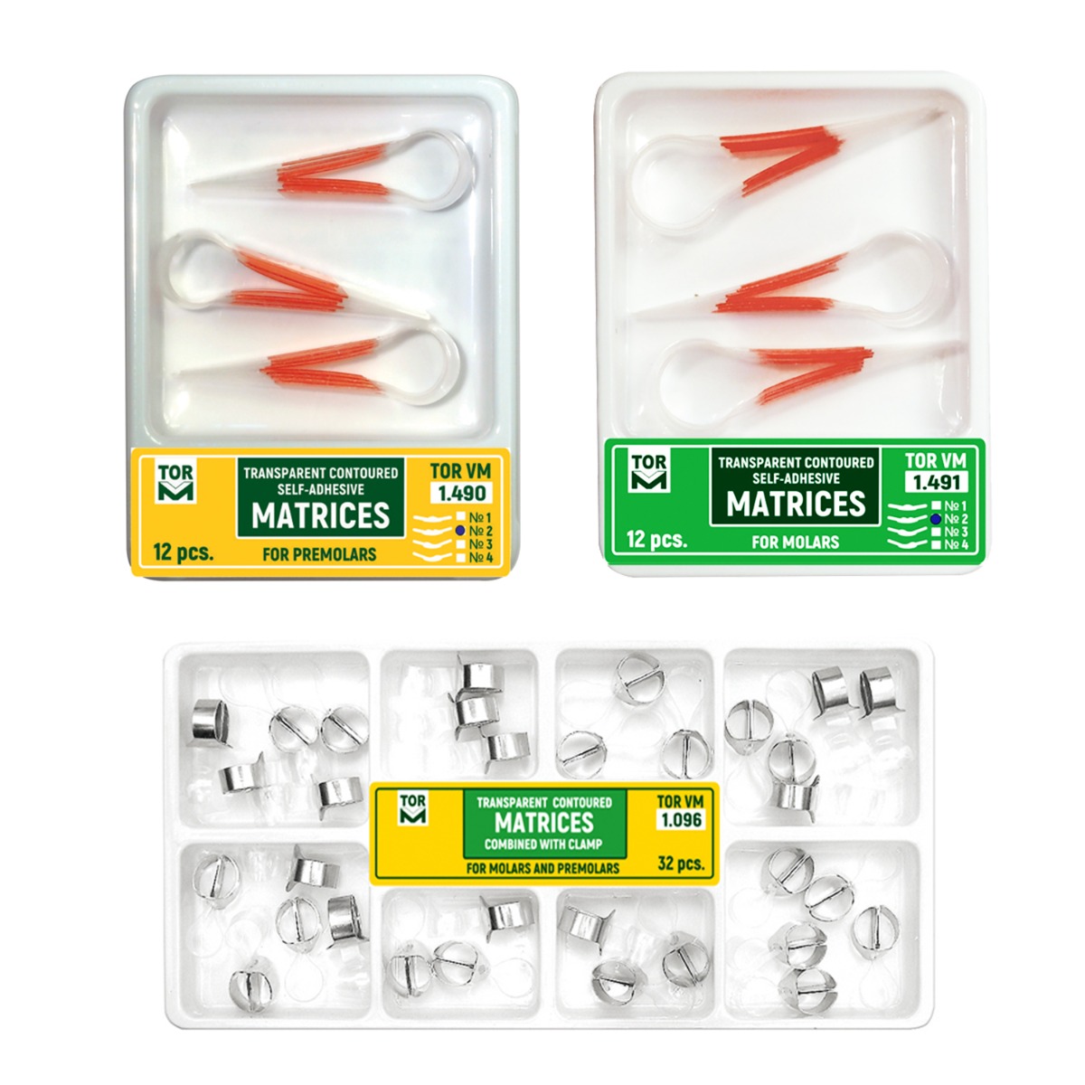 Tor Vm Transparent Contoured Matrices for Premolars & Molars