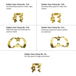 Waldent Rubber Dam Clamps Kit Titanium Gold (Set of 11) (K16/3) - 10