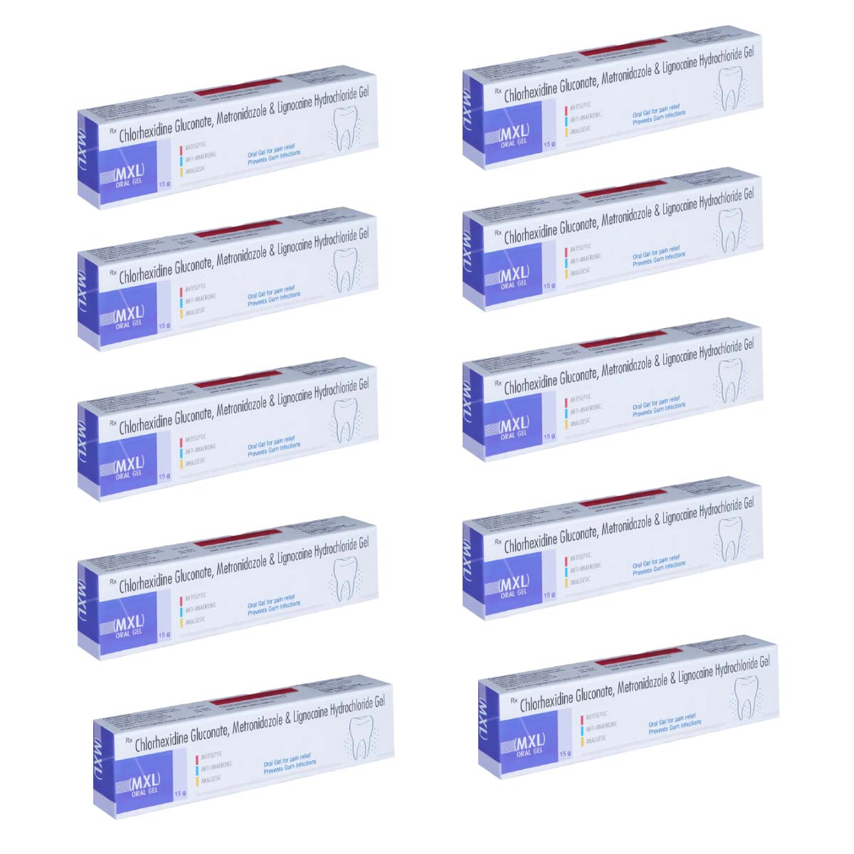 Sandika Pharma MXL Oral Gel For Pain Relief (Pack of 10)