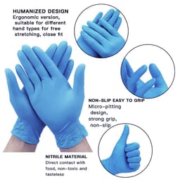 Waldent Nitrile Examination Gloves Blue (Pack of 80 Pcs) - 17
