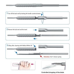 Julldent Easy Eject Scalpel Handle - 3