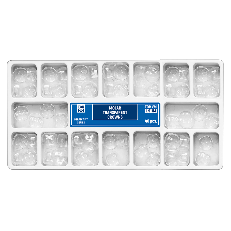 Tor Vm Transparent Crowns 40 pcs - Molar No. 1.911M