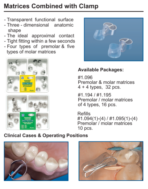Tor Vm Transparent Contoured Matrices for Premolars & Molars