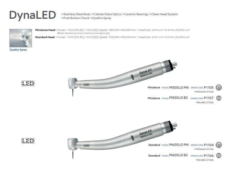 NSK Dyna LED Airotor Handpiece and Cartridges