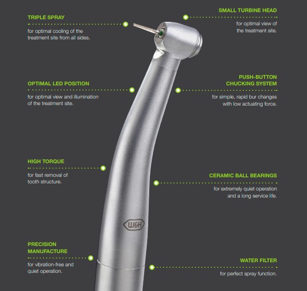 W&H TE Airotor Handpiece